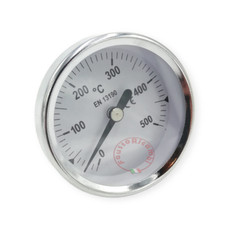 TERMOMETRO PER FORNO A LEGNA FUMI 500°C SONDA Ø 60 X 4,8 MM PIROMETRO BARBECUE