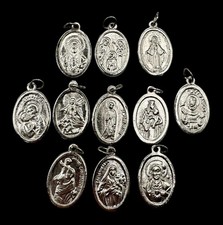 Lot of 11 Catholic Silver Tone