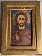 Olio su legno piccolo Gesù