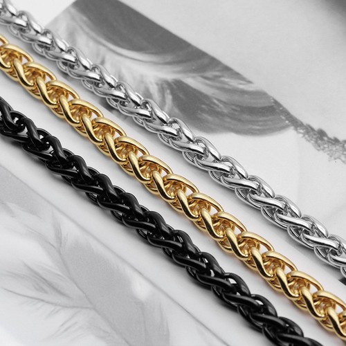 Collana treccia acciaio - treccia, inox