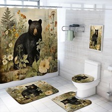4 Pcs Rustic Cabin Bear