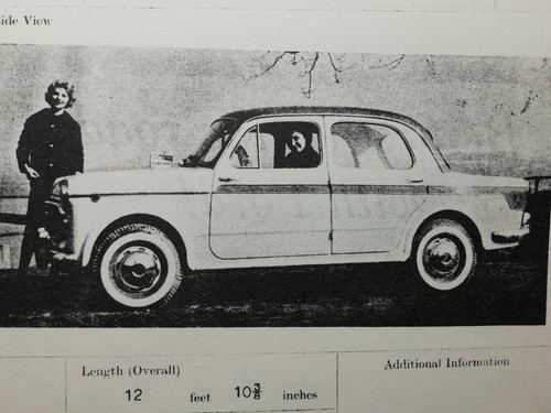 Fiat 1100 1959 - 1100, foglio