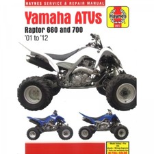 Yamaha Raptor 660 700 ATV (2001-2012) Quad Manuale Riparazione Haynes