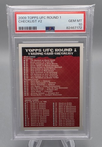2009 topps ufc - round, psa
