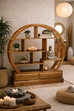 Mobile Tondo in Legno di Teak