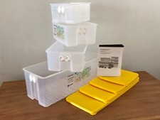 TUPPERWARE FRIDGESMART SET CONTENITORE (4) **GRANDE/MEDIO LUNGO/MEDIO/PICCOLO/NUOVO**