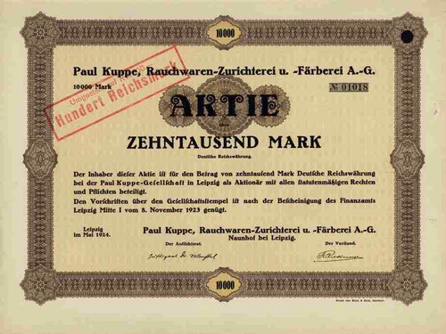Paul kuppe 1924 rauchwaren - kuppe,