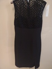 Tubino nero con pizzo Macramè