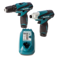 Makita LCT204 Set combinato DF330D + TD090D 10,8 V 2x1,3 Ah custodia rigida caricatore