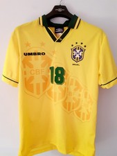 Maglia calcio jersey vintage Brasile 1996 Ronaldo #18 taglia L umbro