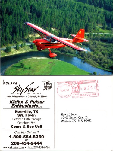 Cartolina continental kitfox - continental,