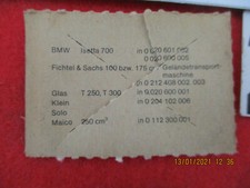 SERIE PUNTINE CONTATTI 1237013002 BMW ISETTA 700