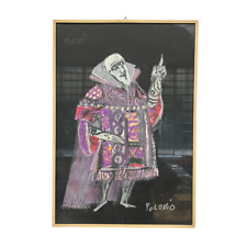 Emanuele Luzzati Opera Unica Tecnica Mista Pastello Polonio Teatro Amleto