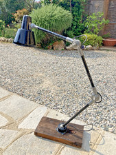 LAMPADA INDUSTRIALE DA TAVOLO A 4 SNODI SEMINARA VINTAGE ANNI ‘60s