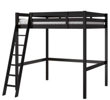 Struttura per letto a soppalco, nero, 140x200 cm ikea ottime condizioni