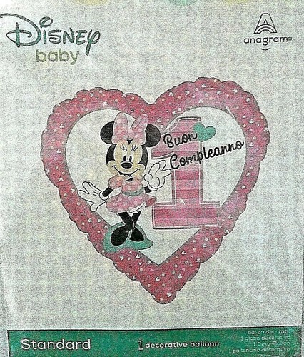 Palloncino mylar cuore minnie - palloncino,