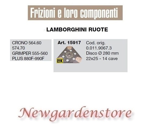 Disco frizione trattore
