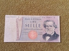REPUBBLICA ITALIANA RARA 1000 LIRE VERDI SECONDO TIPO SERIE SOSTITUTIVA XA E RRR