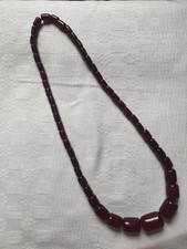 Bijou vintage , collier , sautoir , perles bakélite.