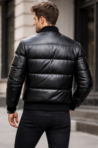 Men black real - men’s, leather