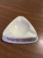 A124_WAMP TORINO, POSACENERE PUBBLICITARIO IN METALLO SMALTATO, SMALTERIE 