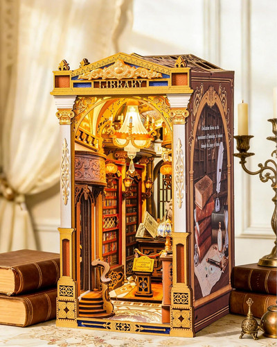 Book nook kit miniature - nook,