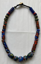 Millefiori, Collana di perle di vetro antico di Murano - cm. 72 gr. 310