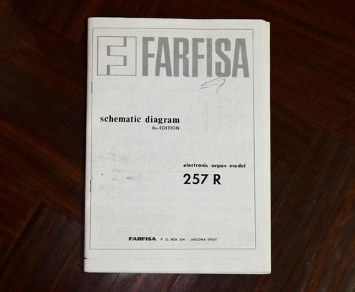 Farfisa 257r service - service, manual