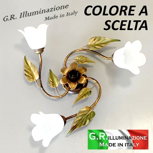 Plafoniera ferro battuto - plafoniera, 3