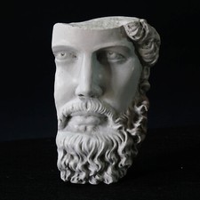 RIPRODUZIONE SCULTURA ARTE GRECA ROMANA busto volto filosofo grecia atene roma