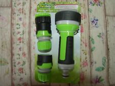 SET PISTOLA IRRIGAZIONE GETTO REGOLABILE GIARDINAGGIO RACCORDI