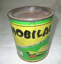 SCATOLA VERNICE NEGOZIO LATTA GRECA VINTAGE PER AUTO - MOBILAC - BY XROTEX DAGLI ANNI 60