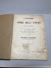 Libro Antico 1869 Storia Naturale Lessona Treves