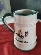 CARAFFA PUBBLICITARIA CERAMICA DE MARINIS VIETRI MADE  ITALY RISTORANTE BASILIO