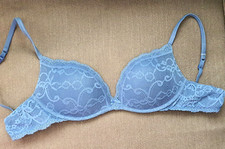 Reggiseno Intimissimi blu pizzo push up bralette/senza ferretto - taglia UK 34C