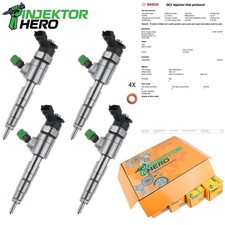 4x 0445110340 Iniettore Citroën Ford Opel Peugeot 1.6 HDi / TDCi / D 0986435203