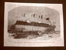 Millwall nel 1865 Marina Varo della corazzata d'Italia l'Affondatore Inghilterra