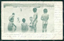 Napoli Città Costumi Bambini Mare cartolina MX7029