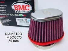 FILTRO ARIA BMC ASPIRAZIONE DIRETTA 50mm IMBOCCO DECENTRATO CONO FUNGO OVALE 