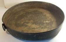 PORTAVASO IN RAME-VINTAGE-PADELLA-CASSERUOLA-TEGAME-PENTOLA-VASO-FIORIERA-C/TAVO