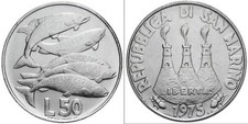 1975 san marino lire amore - 50,