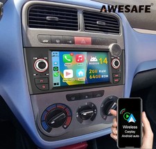 Autoradio 7'' Android 14 Carplay per Fiat Linea Grande Punto Navi GPS WIFI BT FM