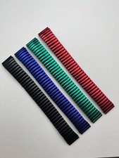 Cinturini Elastici Acciaio in Vari Colori – Blu, Nero, Rosso, Verde,  18MM