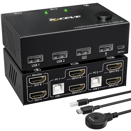 Switch kvm dual monitor hdmi - dual,