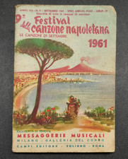 Libretto 9° Festival della Canzone Napoletana - 1961 - Messaggerie Musicali