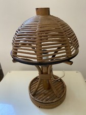 Lampada da tavolo vintage antica bambù bamboo vimini rattan design anni 50/60
