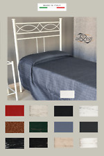 Testata letto singolo in ferro battuto Rosa Anna con giroletto