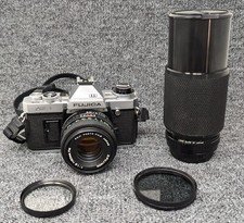 Fujica AX-3 reflex vintage camera 35mm ottica zoom soligor 70-210 ed ottica 50mm