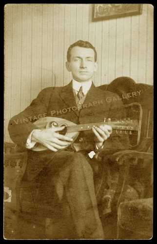 Real photo postcard man - photo,