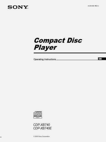 Sony cdp xb740 - sony, cdp-xb740
